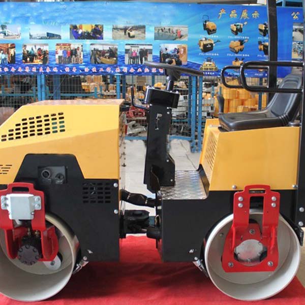 1000kg Hydraulic Drive Double Drum Earth Compactor Machine